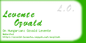 levente ozvald business card